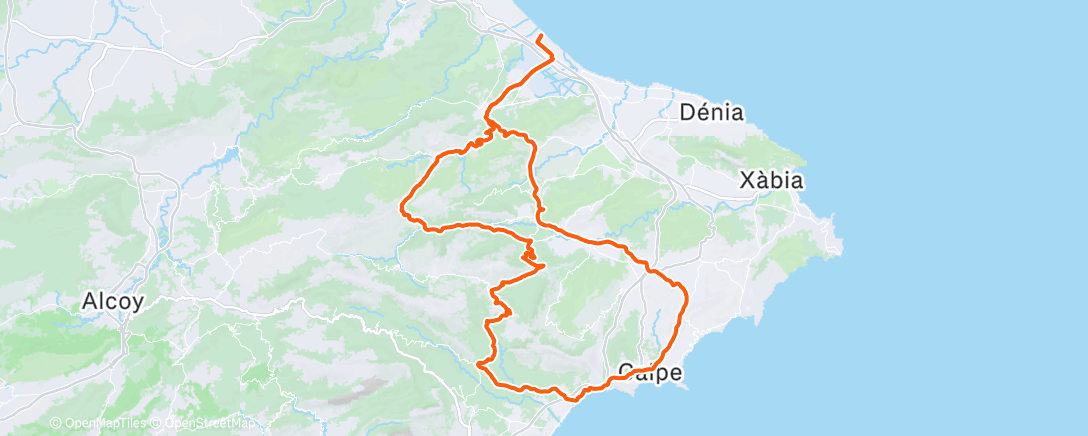 Map of the activity, Lunch Ride