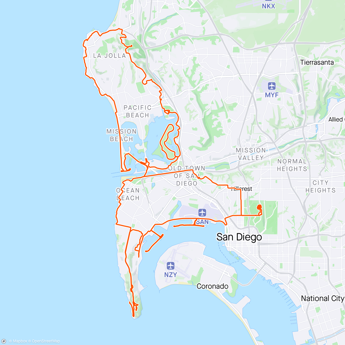 Map of the activity, Hello San Diego