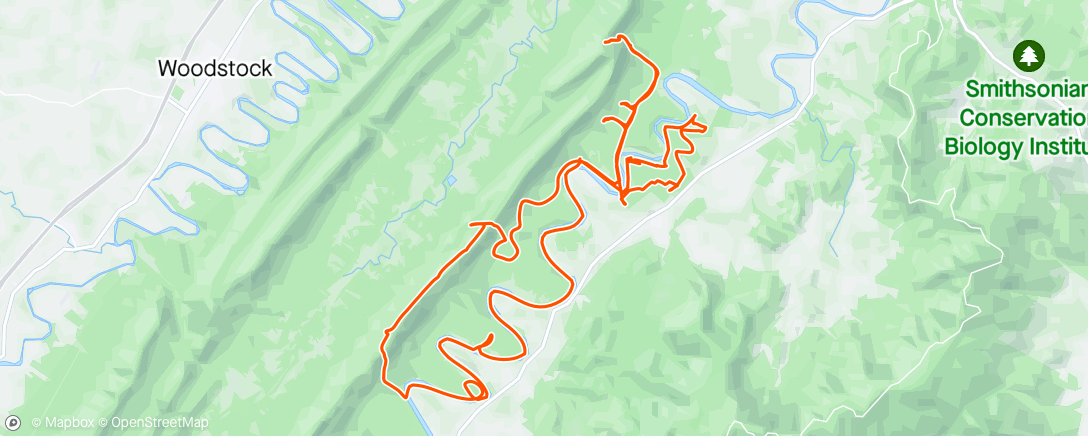 Map of the activity, 2024 Shenandoah Epic 24 hr Adventure Race (Tracker GPX)