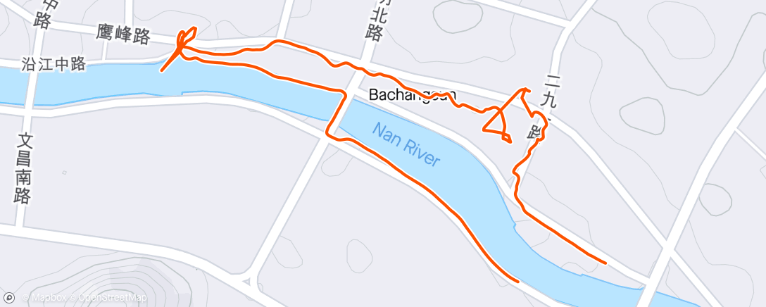 Map of the activity, 晨间行走
