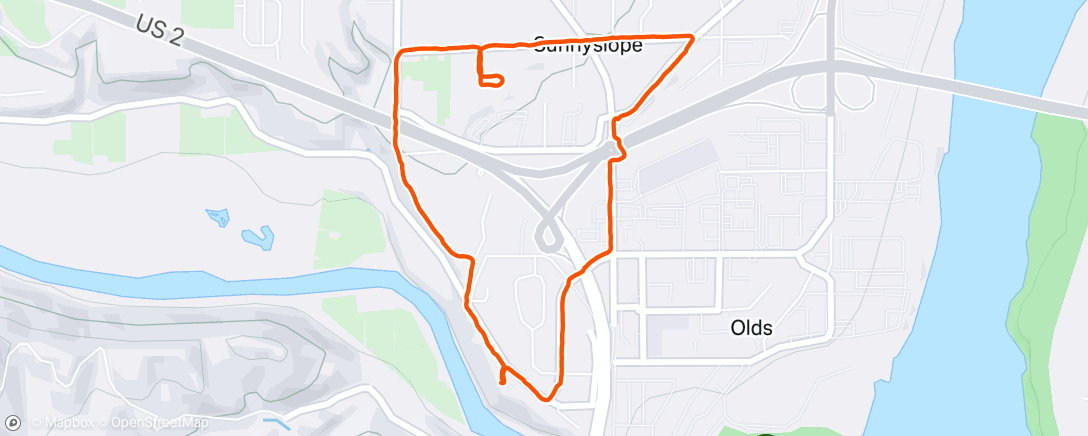 Map of the activity, Morning Hike