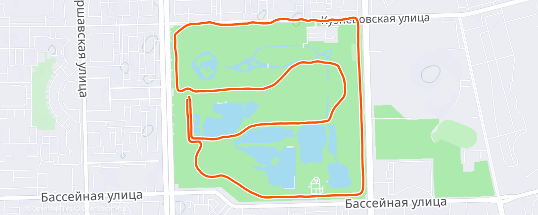 Map of the activity, Утренний забег