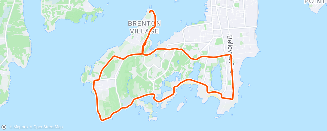 Map of the activity, Morning Run