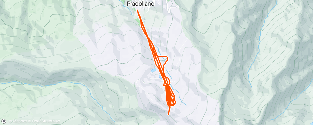 Map of the activity, Unexpected day of skiing with Seth