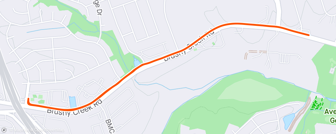 Map of the activity, Morning Run