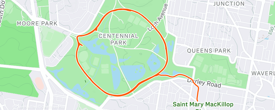 Map of the activity, Morning Run