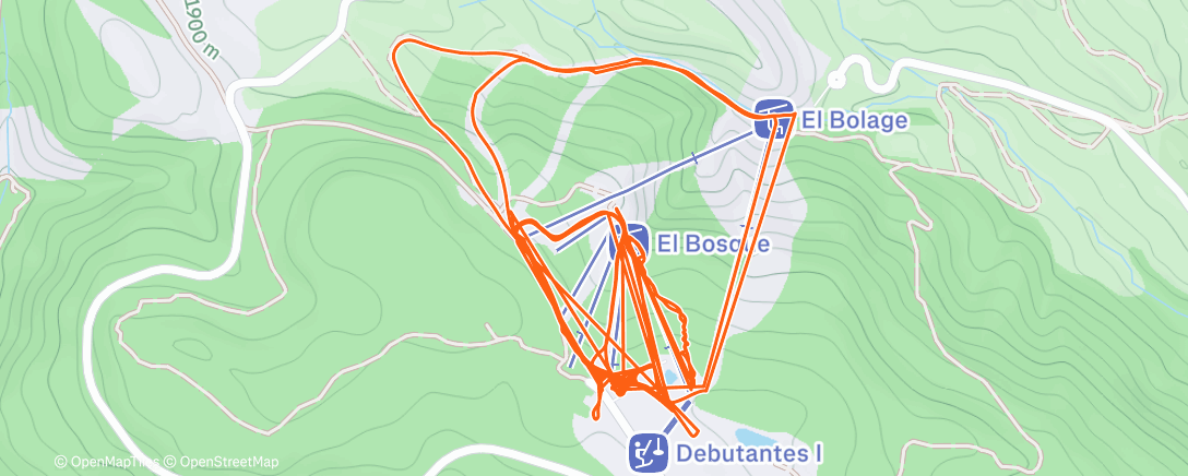 Карта физической активности (Esquí alpino matutino)