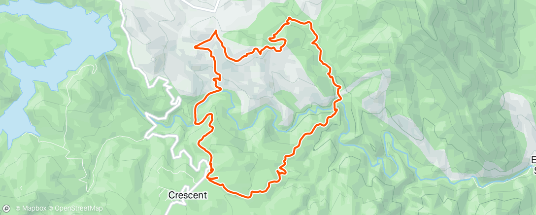 Map of the activity, Casual jog