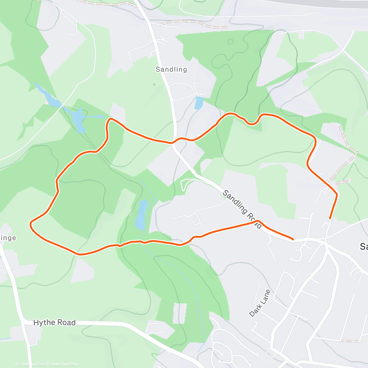 Map of the activity, Boxing Day Run w/the ATC Gang