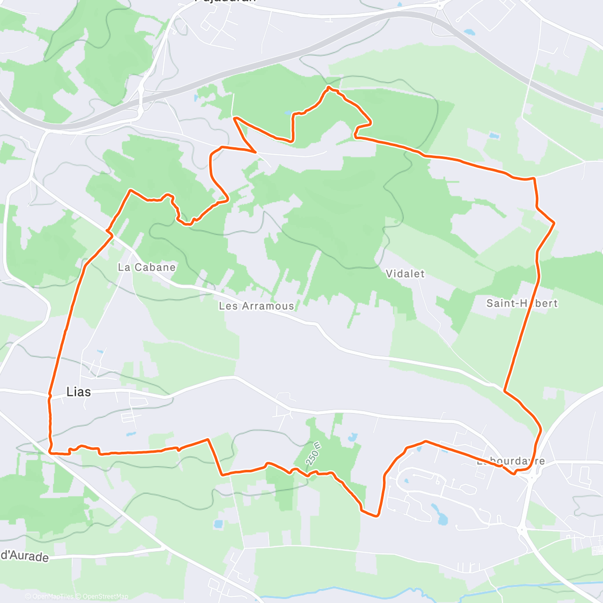 Карта физической активности (Trail running)