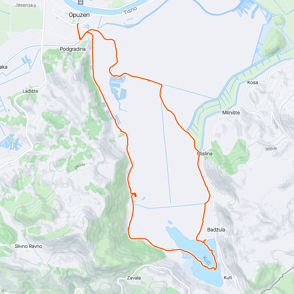 Карта физической активности (Neretva-Jezero Kuti 🔄)