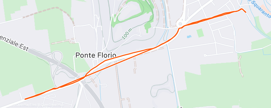 Map of the activity, Corsa mattutina