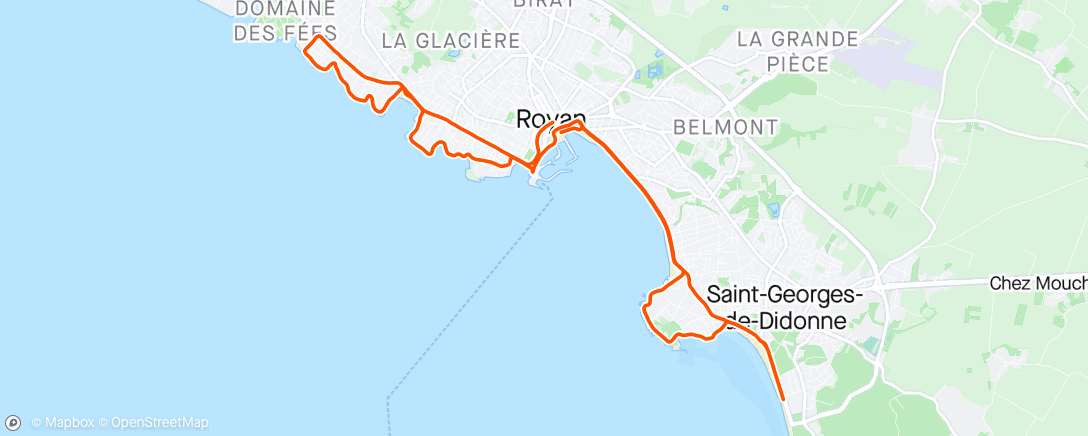 Karte der Aktivität „Semi marathon de Royan”