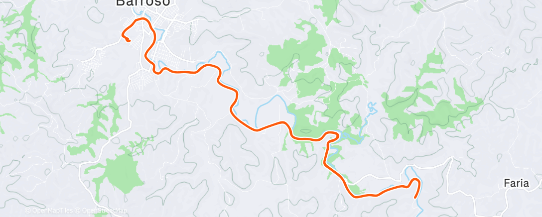Map of the activity, Pedal de Natal