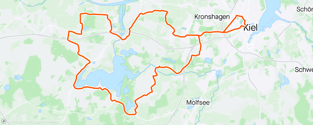 Map of the activity, So Westensee mäßig