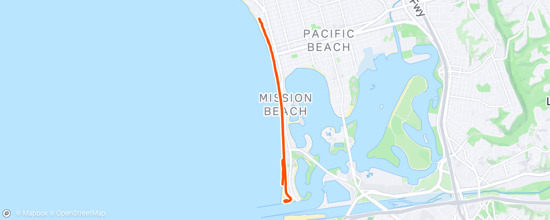 Map of the activity, Morning Run