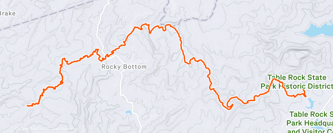 Map of the activity, Morning Trail Run