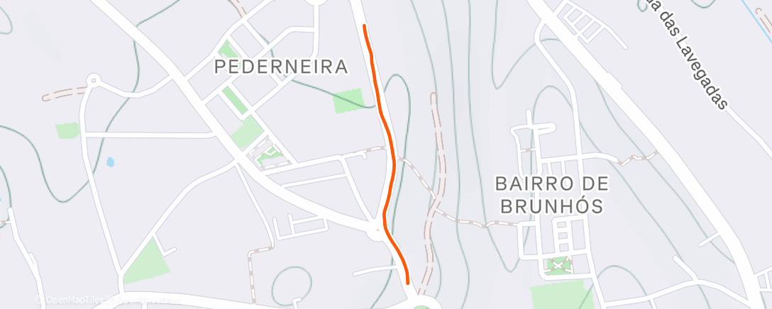 Map of the activity, Corrida em trilho matinal