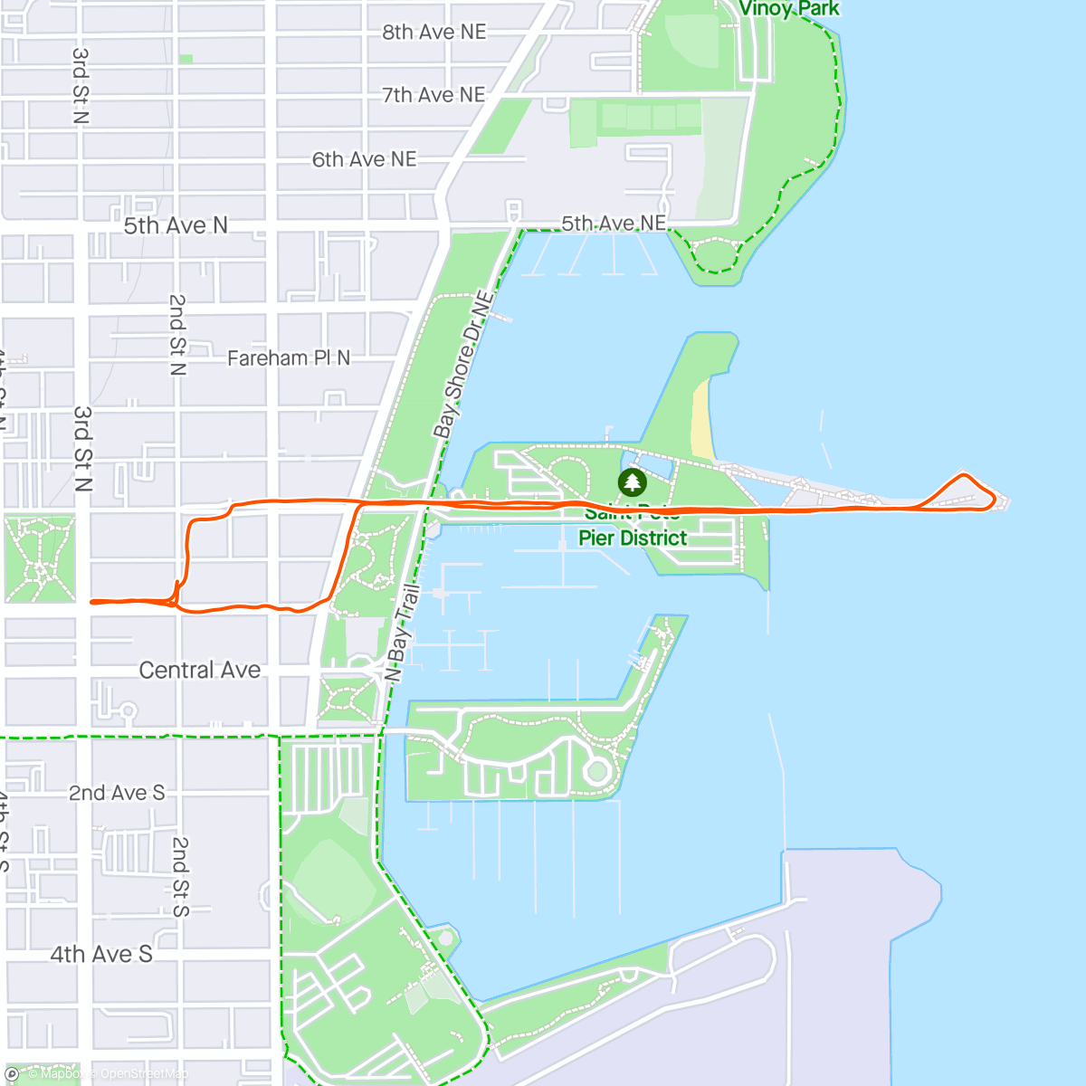Map of the activity, Pre-FAR (aka 2 PENNIES) Run (#4531) - St. Petersburg, FL