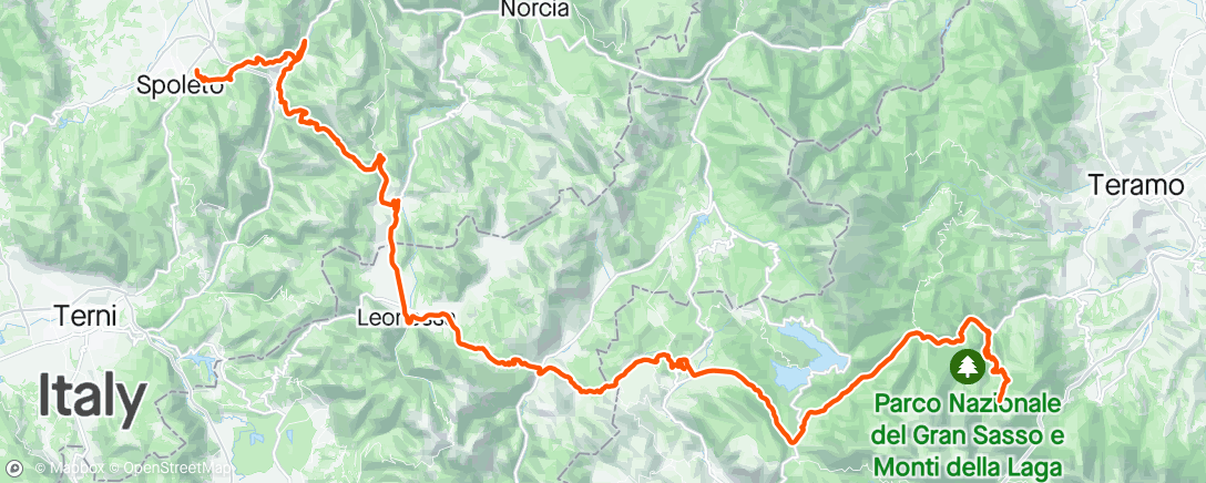 Map of the activity, Giro 8