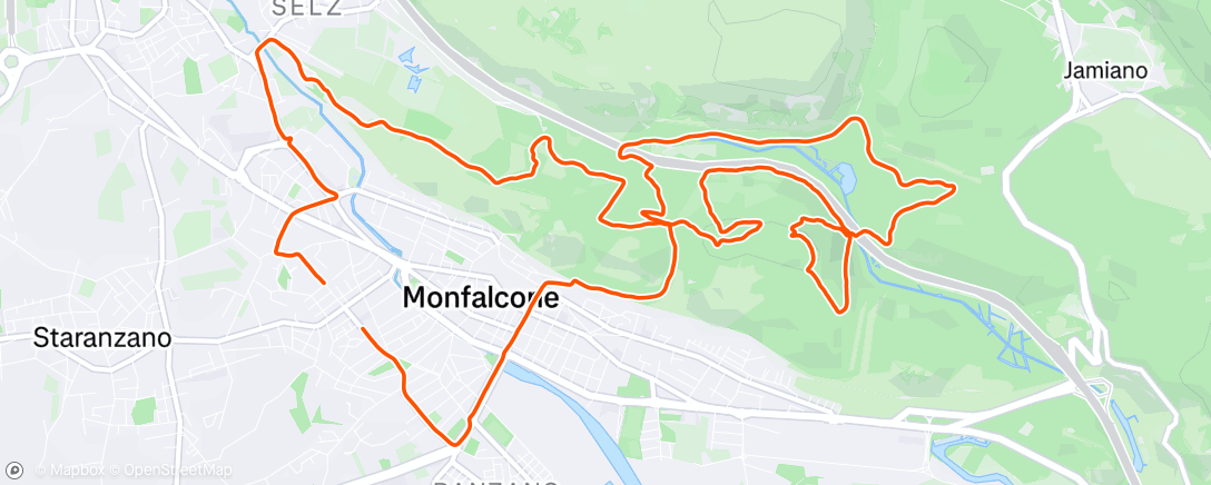 Mappa dell'attività Sessione di mountain biking mattutina