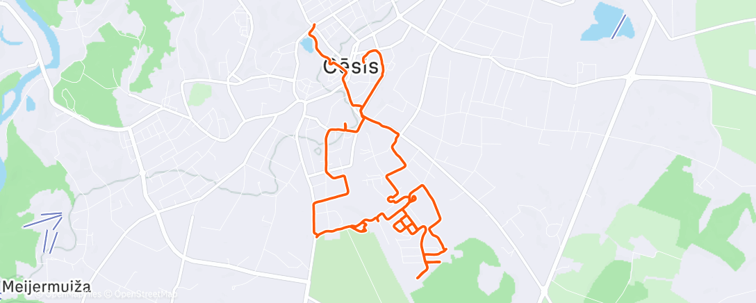 Map of the activity, Rīta rosme Cēsīs