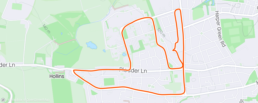 Map of the activity, First Run in a while, that wind didn’t help