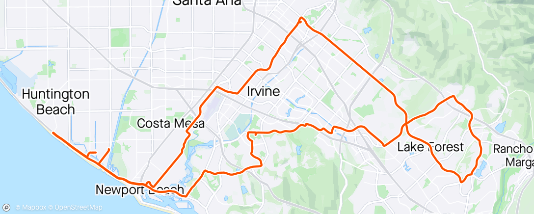 Mapa de la actividad (Mission Viejo/Irvine Ave)