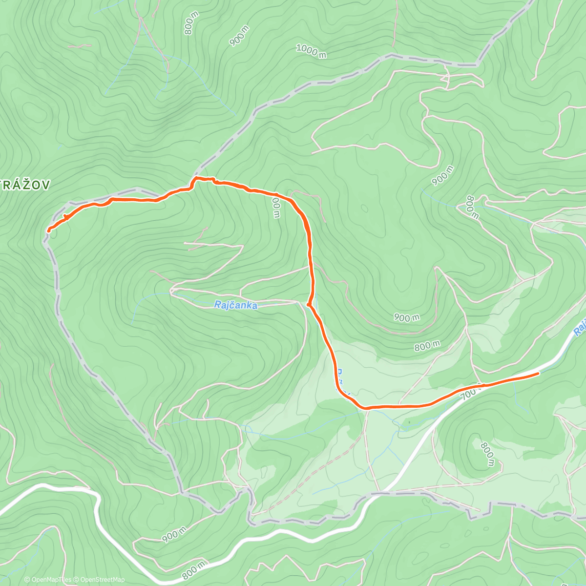 Карта физической активности (Strážov (4 x za 2 dni))