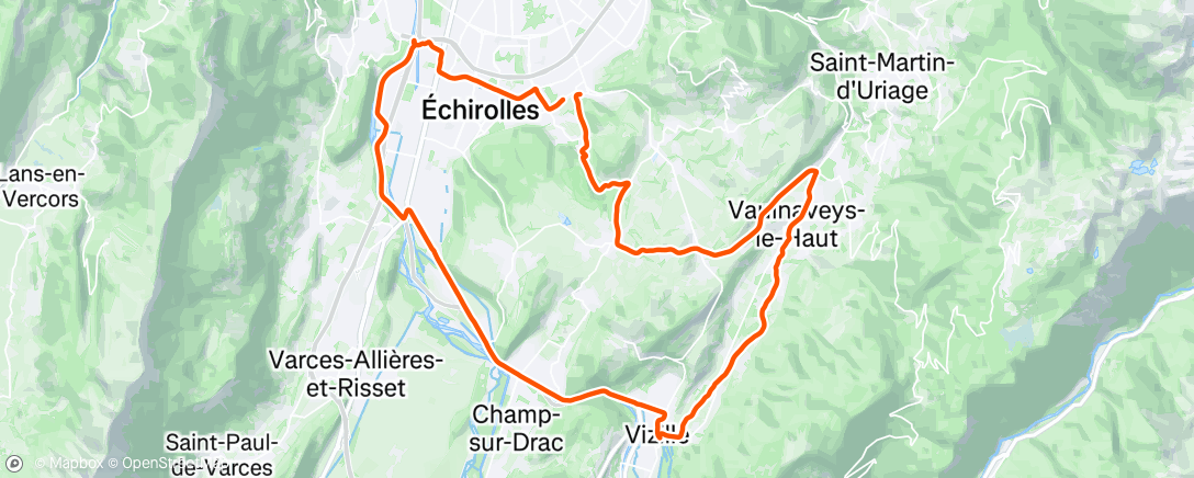 Map of the activity, La ride en famille avec arrêt à la vogue de VzL