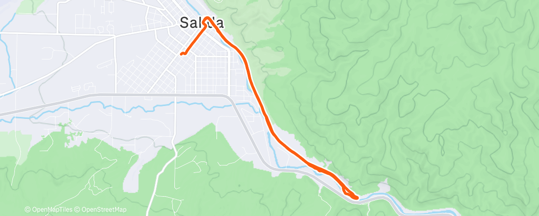 Map of the activity, Morning Run