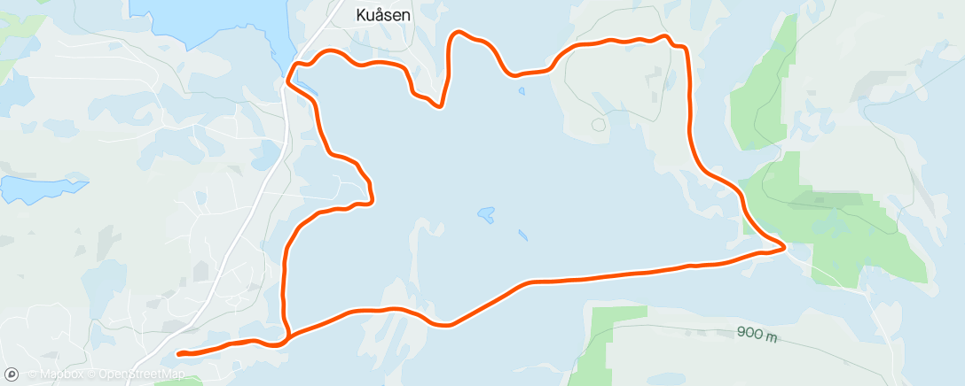 Map of the activity, Sjusjøen /skate
