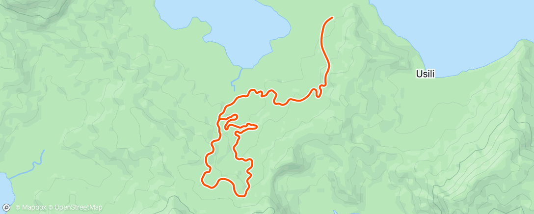 Mapa de la actividad (Zwift - Mayan Bridge Loop in Watopia)