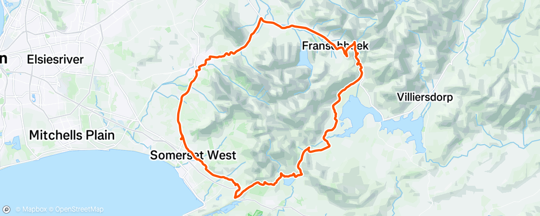 Map of the activity, Morning Mountain Bike Ride