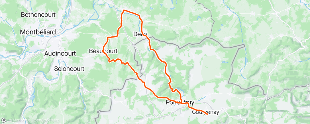 Kaart van de activiteit “Sortie vélo en soirée”