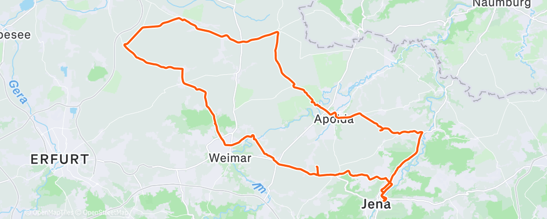 Map of the activity, Mittagsradfahrt