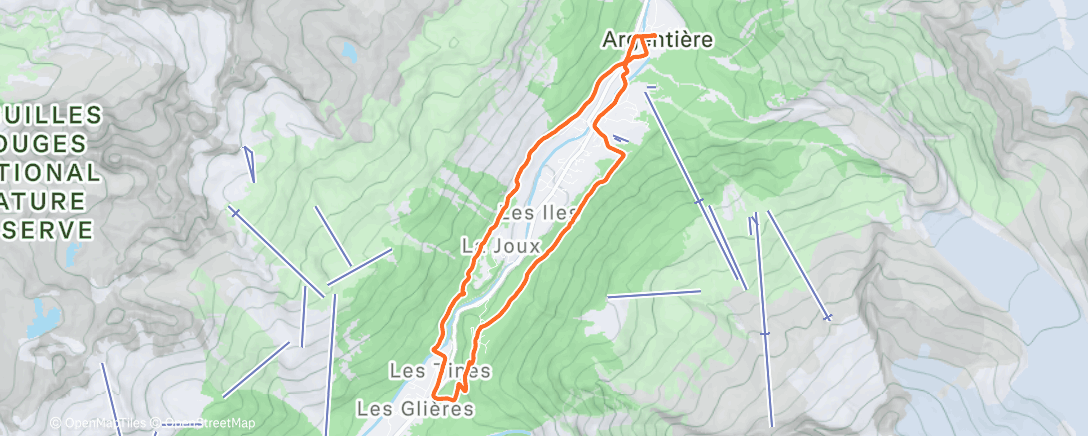 Mappa dell'attività Trail le midi
