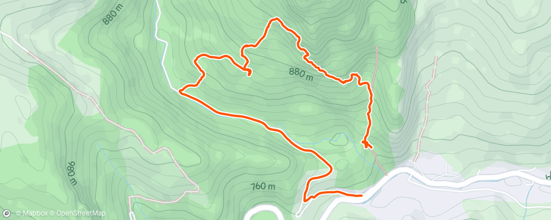 Map of the activity, Afternoon Hike