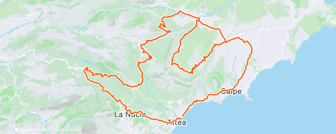 Map of the activity, Pedalata mattutina