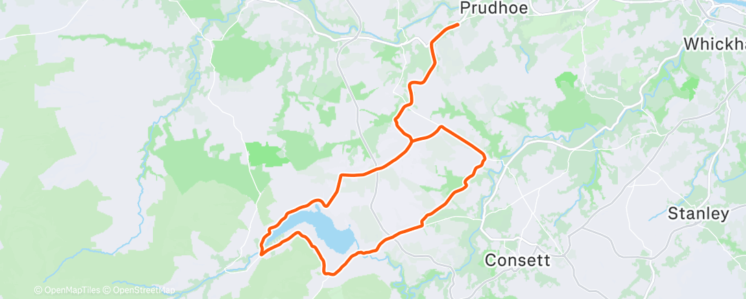 Map of the activity, Lunch Ride