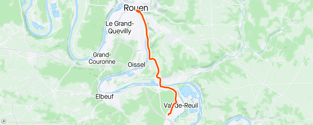 Map of the activity, Vélotaf 🌧️