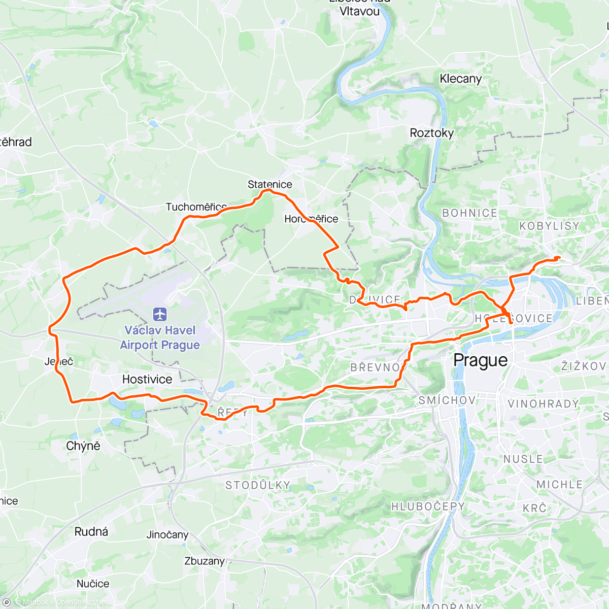 Map of the activity, Afternoon Ride with MOOQ