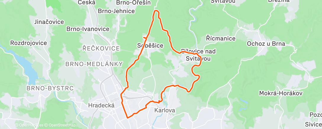 Map of the activity, Morning Gravel Ride