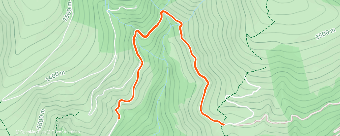 Map of the activity, Afternoon Trail Run
