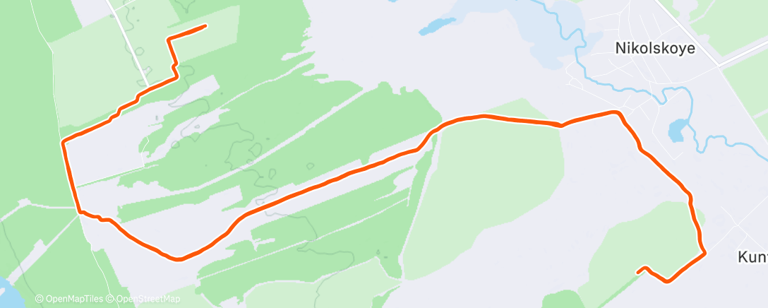 Map of the activity, Morning Run