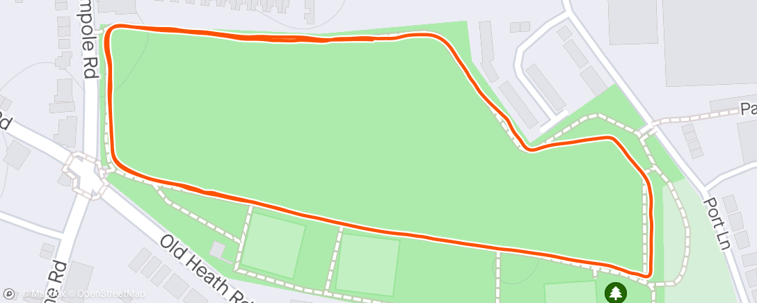 Map of the activity, Junior parkrun with Is, I think we did enough for a PB