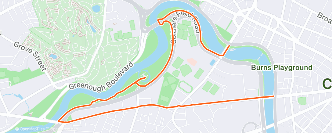 Map of the activity, Morning Run