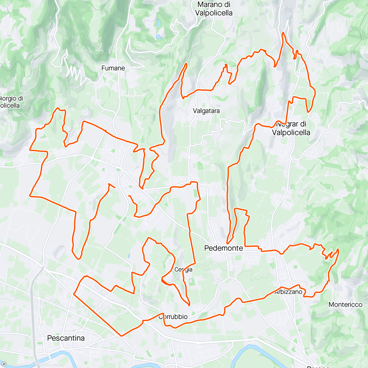 Map of the activity, Giro dell'amarone MTB