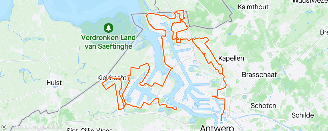 Map of the activity, Antwerp Port Epic 🪨 🫡