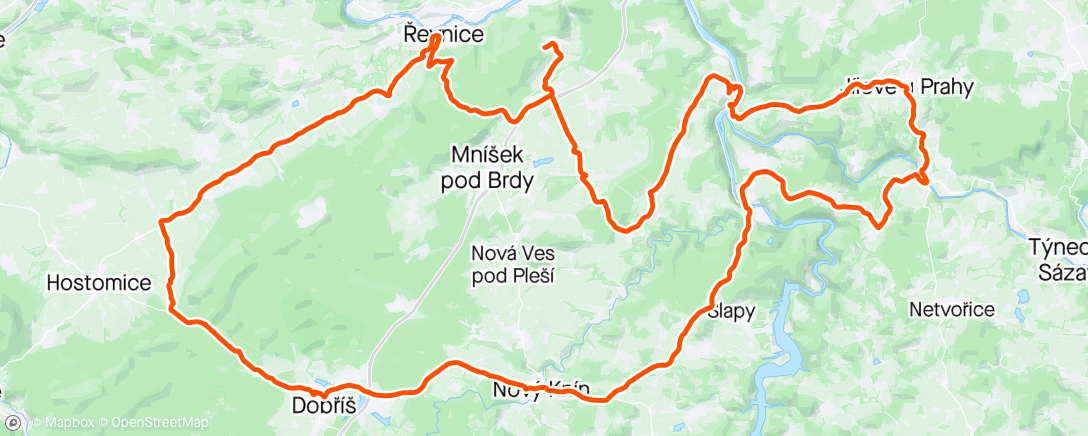 Map of the activity, Štěchovičák Hostomice Řevničák
